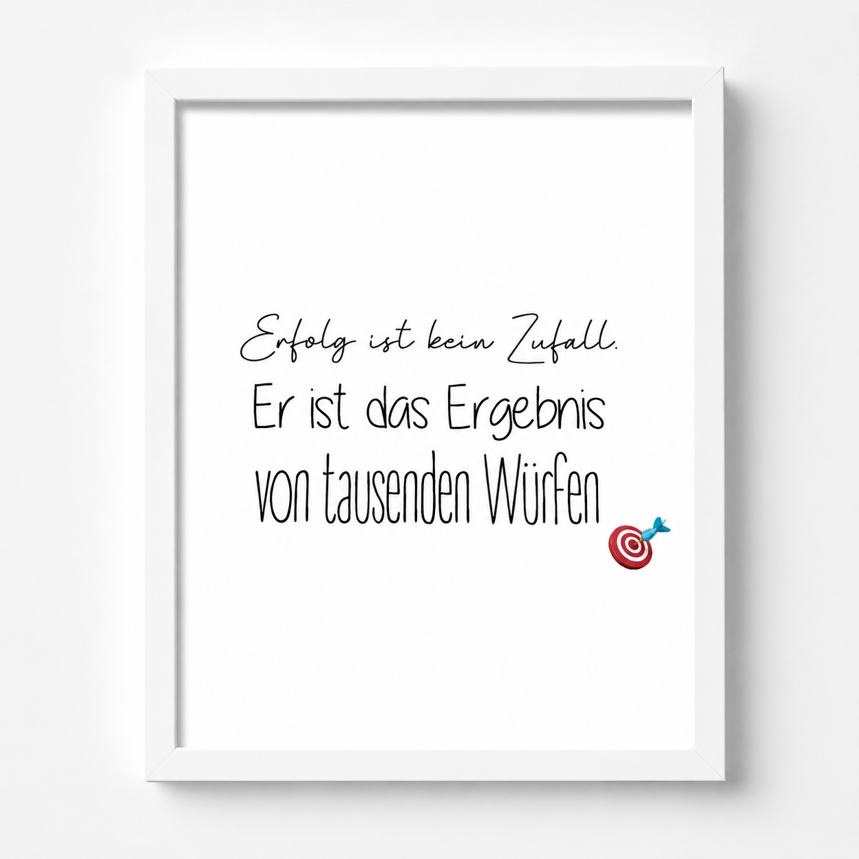 Motivationsbild: Erfolg ist kein Zufall. Er ist das Ergebnis von tausenden Würfen