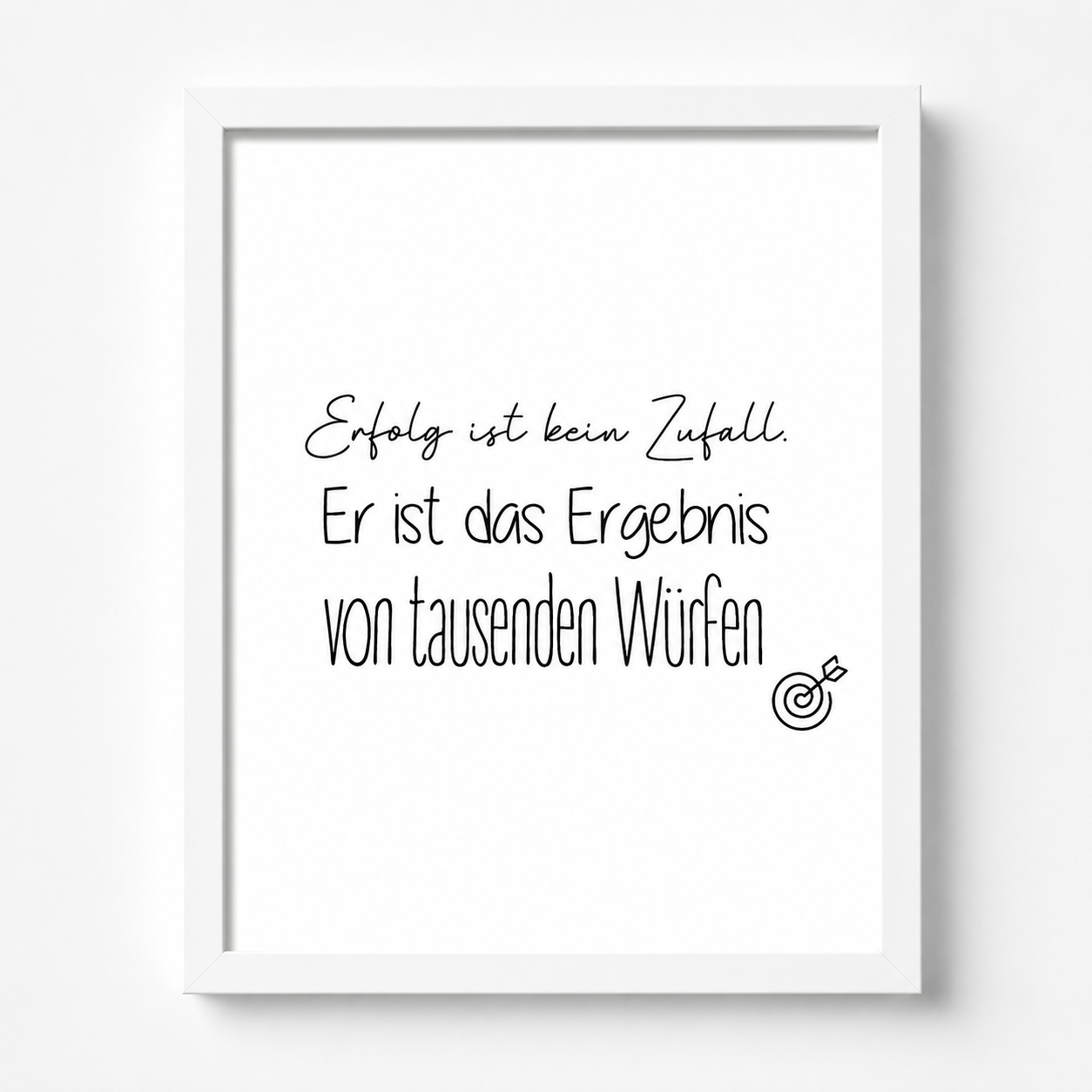 Motivationsbild: Erfolg ist kein Zufall. Er ist das Ergebnis von tausenden Würfen