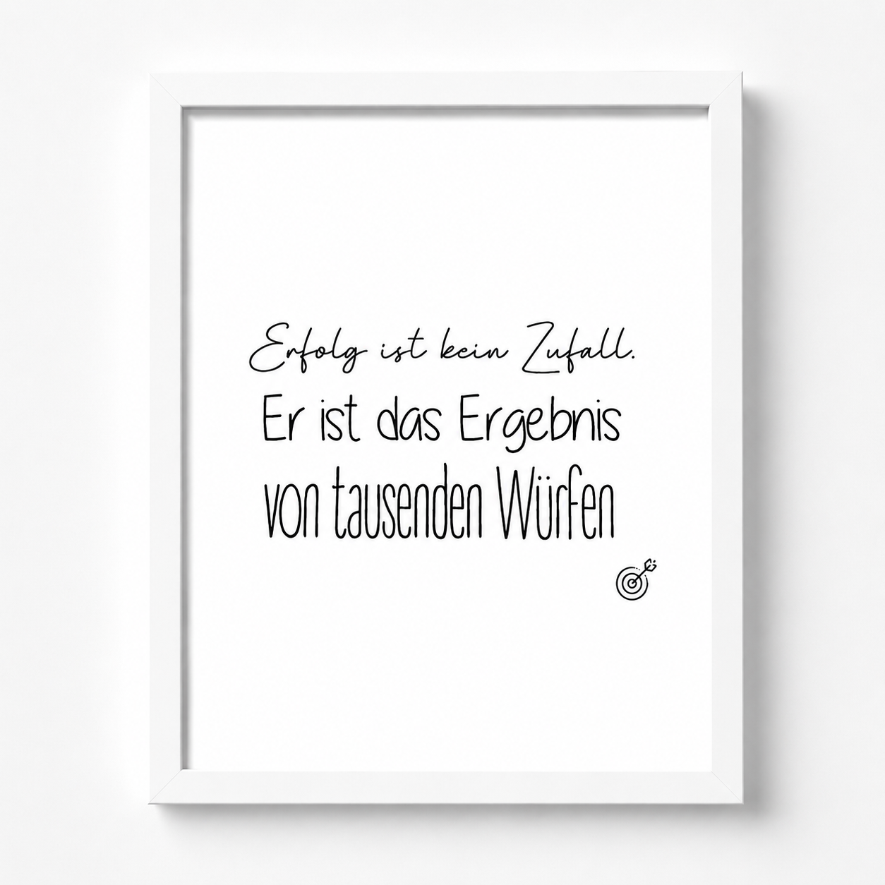 Motivationsbild: Erfolg ist kein Zufall. Er ist das Ergebnis von tausenden Würfen