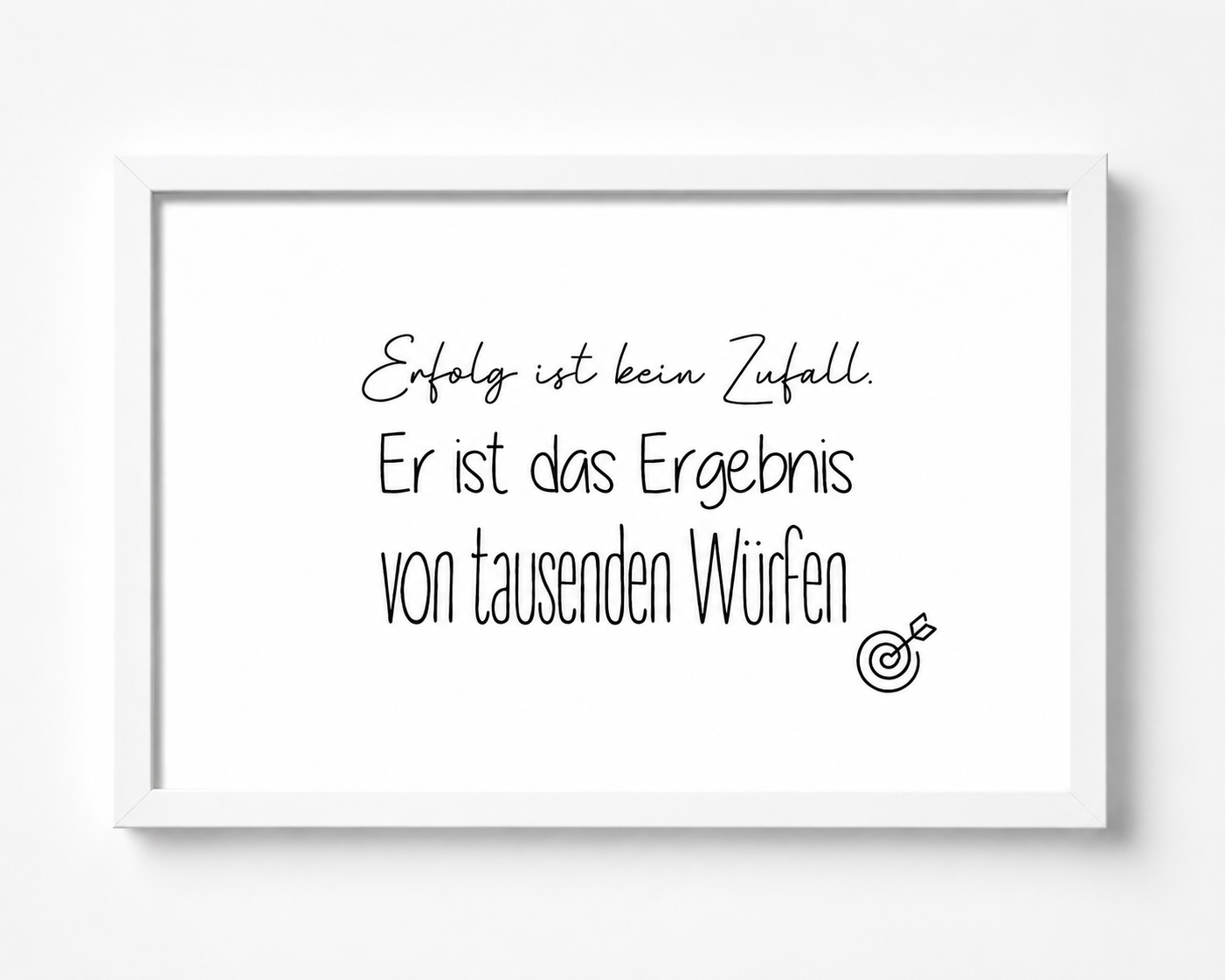 Motivationsbild: Erfolg ist kein Zufall. Er ist das Ergebnis von tausenden Würfen