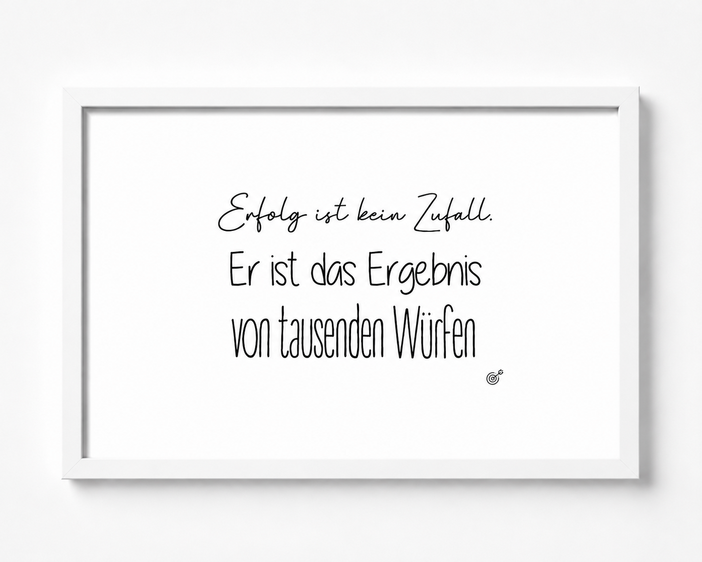 Motivationsbild: Erfolg ist kein Zufall. Er ist das Ergebnis von tausenden Würfen