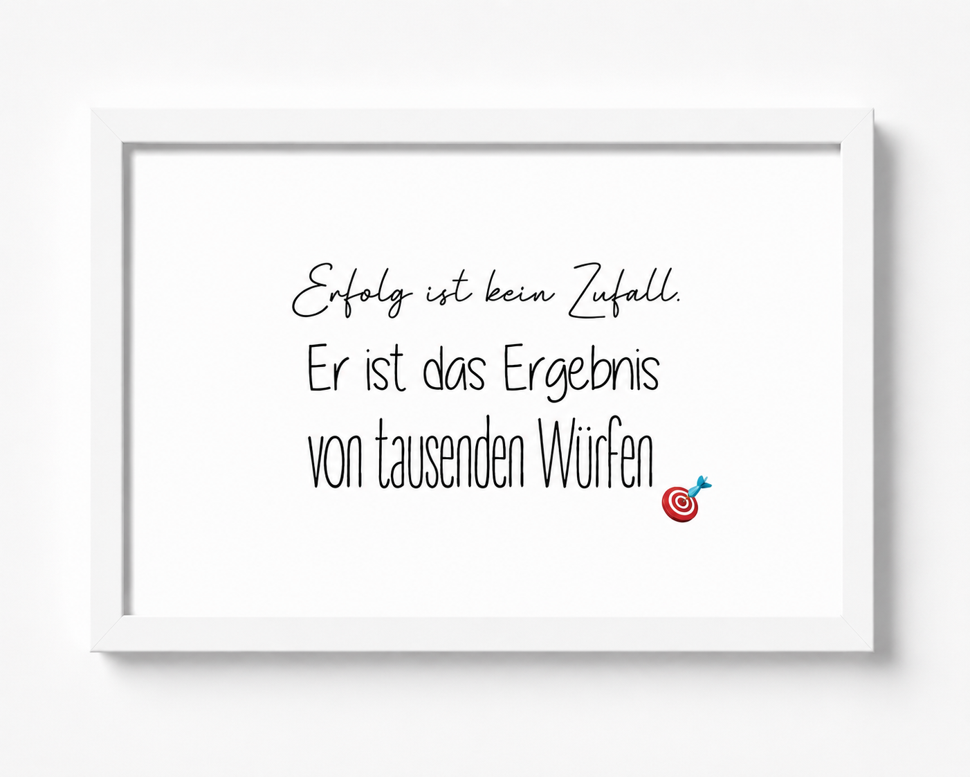 Motivationsbild: Erfolg ist kein Zufall. Er ist das Ergebnis von tausenden Würfen